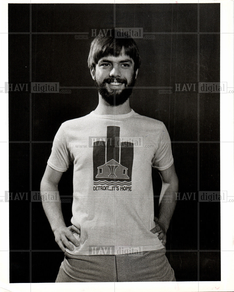 1978 Press Photo Detroit T-SHIRT MARKER - Historic Images