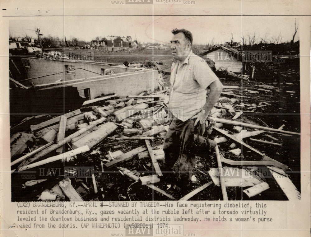 1974 Press Photo Tornado - Historic Images