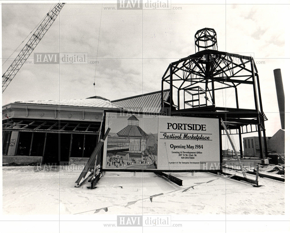 1983 Press Photo Toledo mall developement - Historic Images