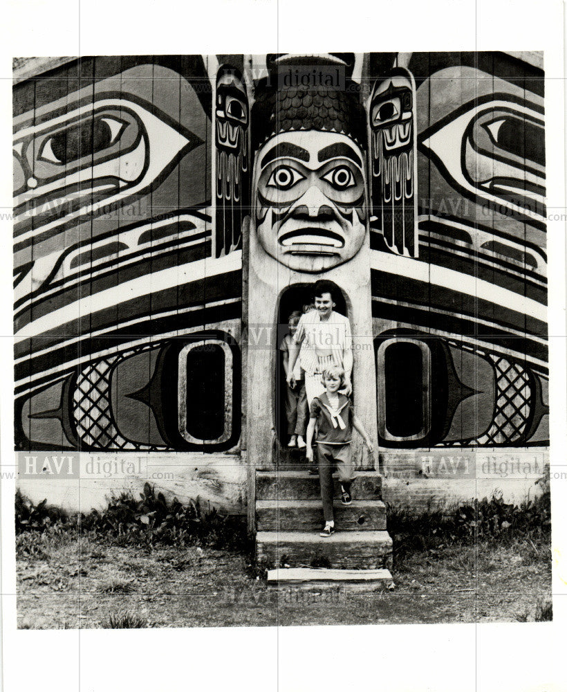 Press Photo Totem pole Ketchican Alaska cruise - Historic Images