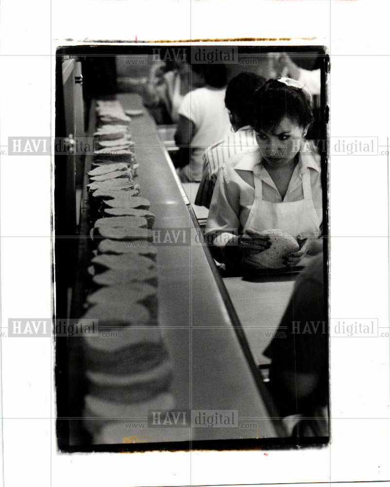 1991 Press Photo La Jalisciense Tortilla Factory - Historic Images