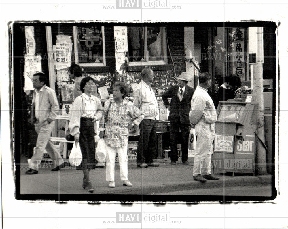 1987 Press Photo Toronto Canada Chinese Population - Historic Images