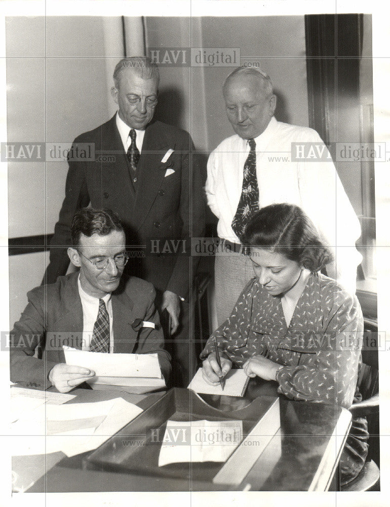 1936 Press Photo Pension Plan - Historic Images