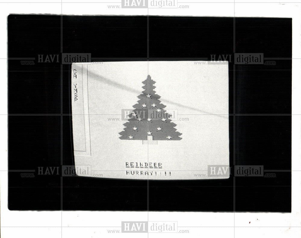 1982 Press Photo Christmas Hangman Computer Game - Historic Images