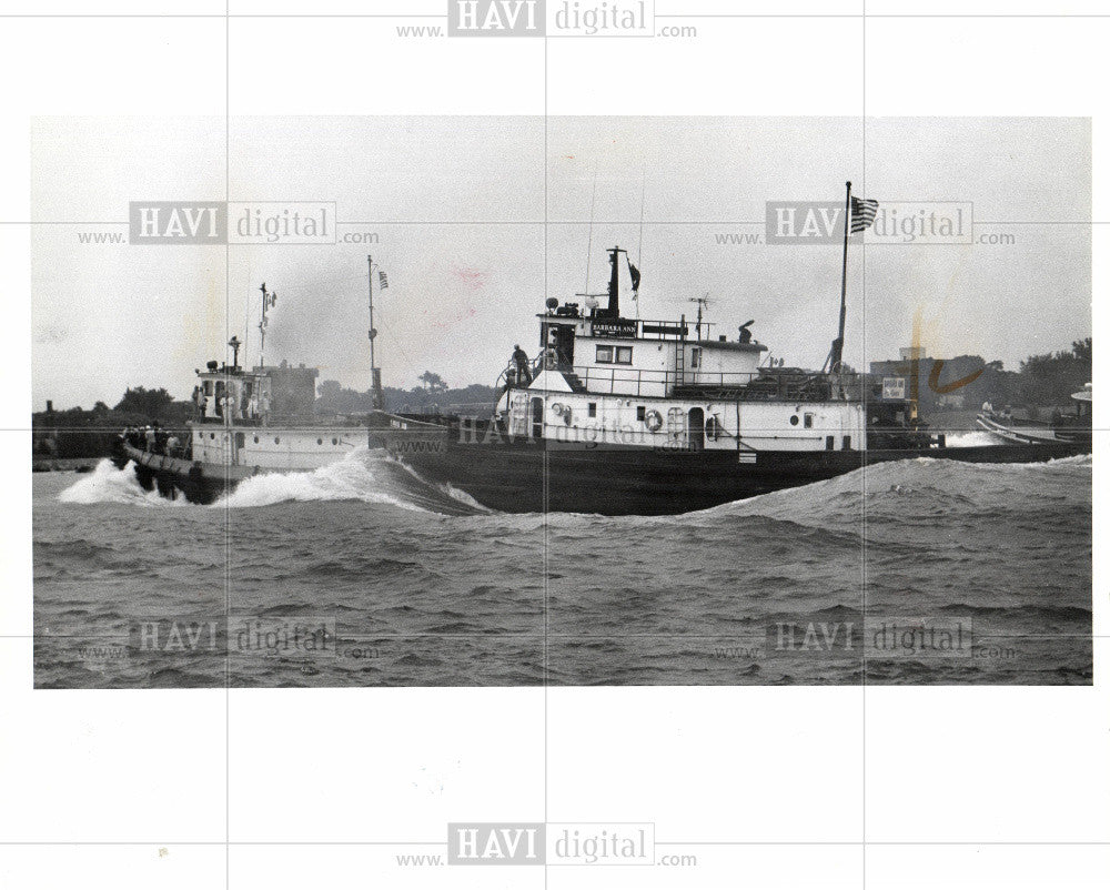 1978 Press Photo Tugboat Barabara Anne Detroit River - Historic Images