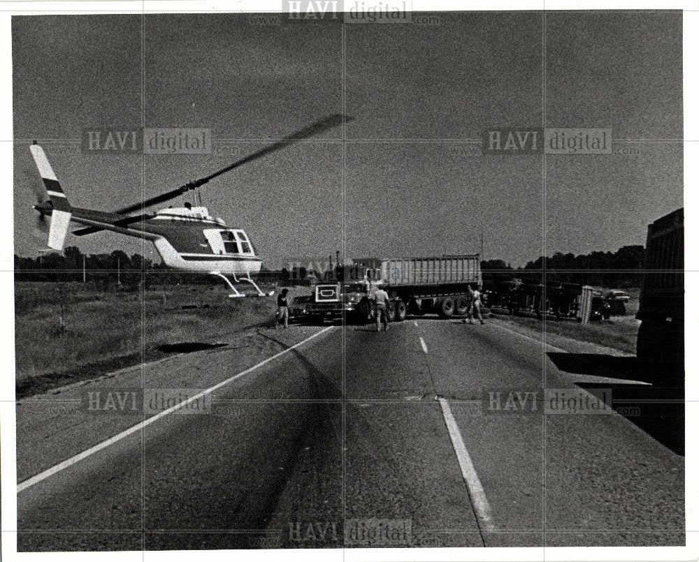 1978 Press Photo Darryl Pitt truck accident chopper - Historic Images