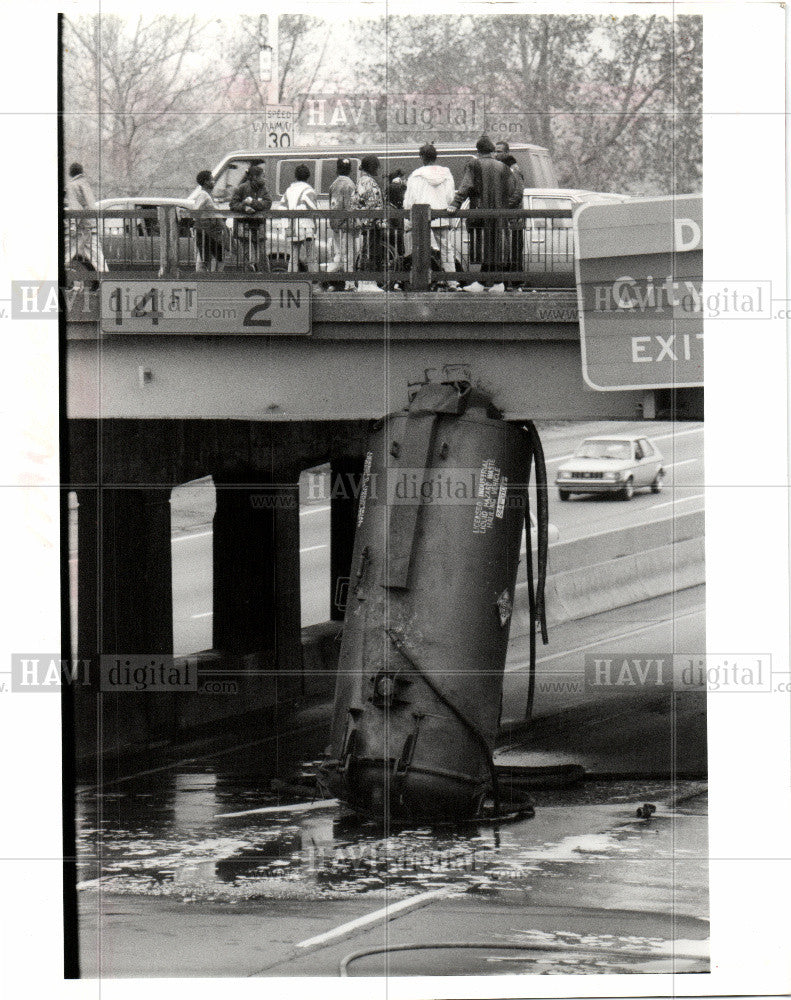 1991 Press Photo ACCIDENT JAM 1-94 TRAFFIC - Historic Images