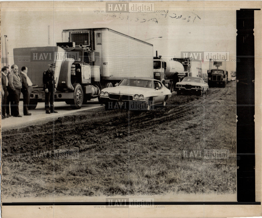 1973 Press Photo A truck driver - Historic Images