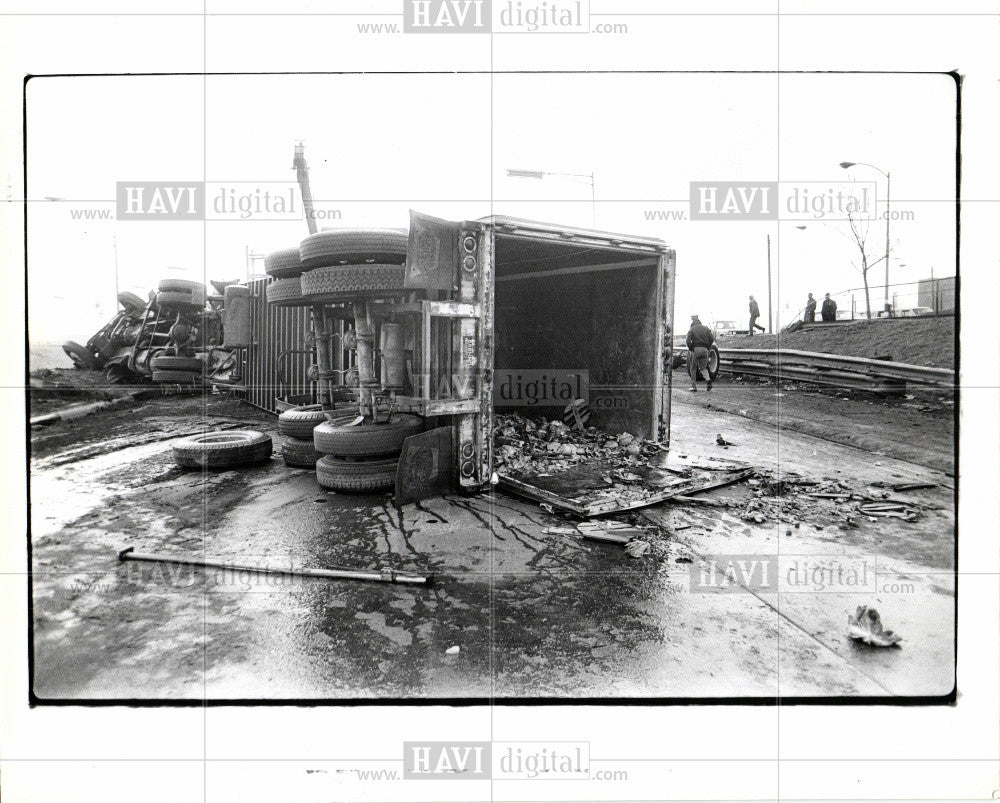 1978 Press Photo A Freeway Blockade - Historic Images