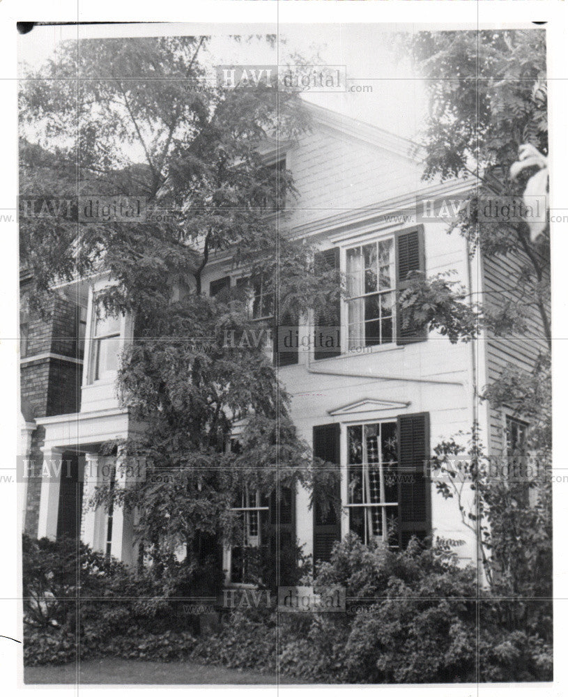 1964 Press Photo Charles Trowbridge House Detroit - Historic Images