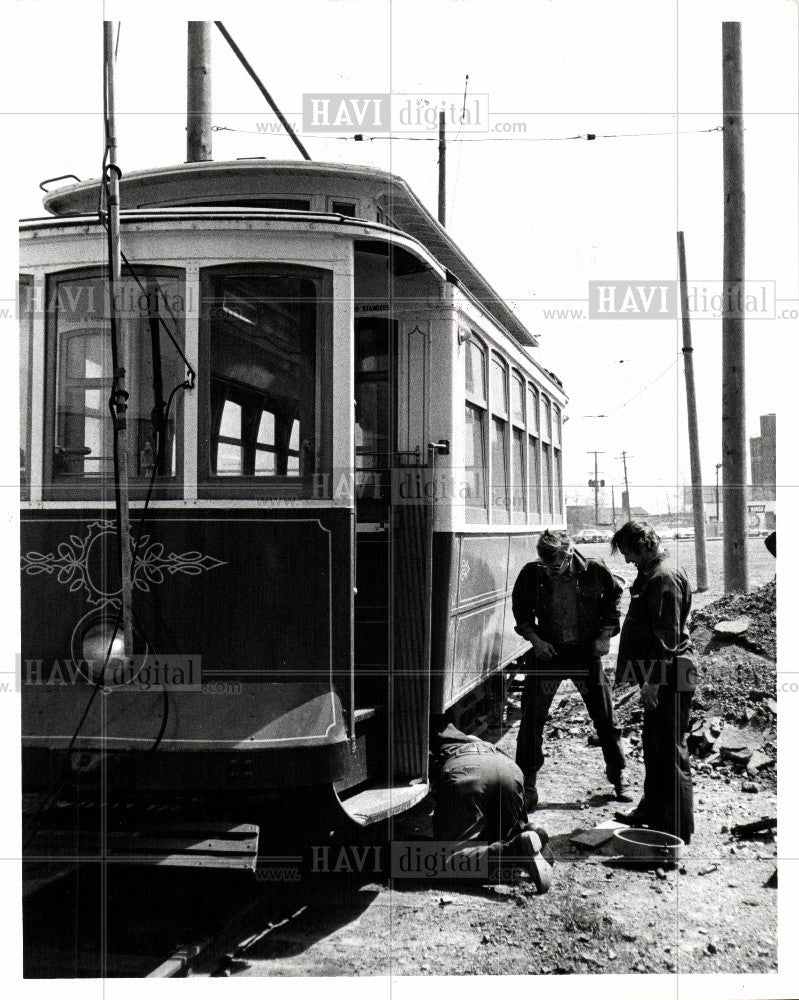 1976 Press Photo BLVD TROLLEY  1976 Motor Trouble - Historic Images