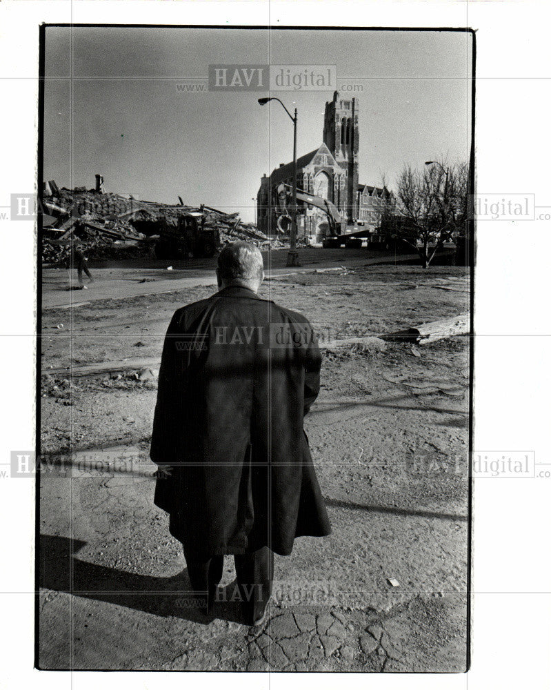 Press Photo Reverend David Eberbard Trinity - Historic Images