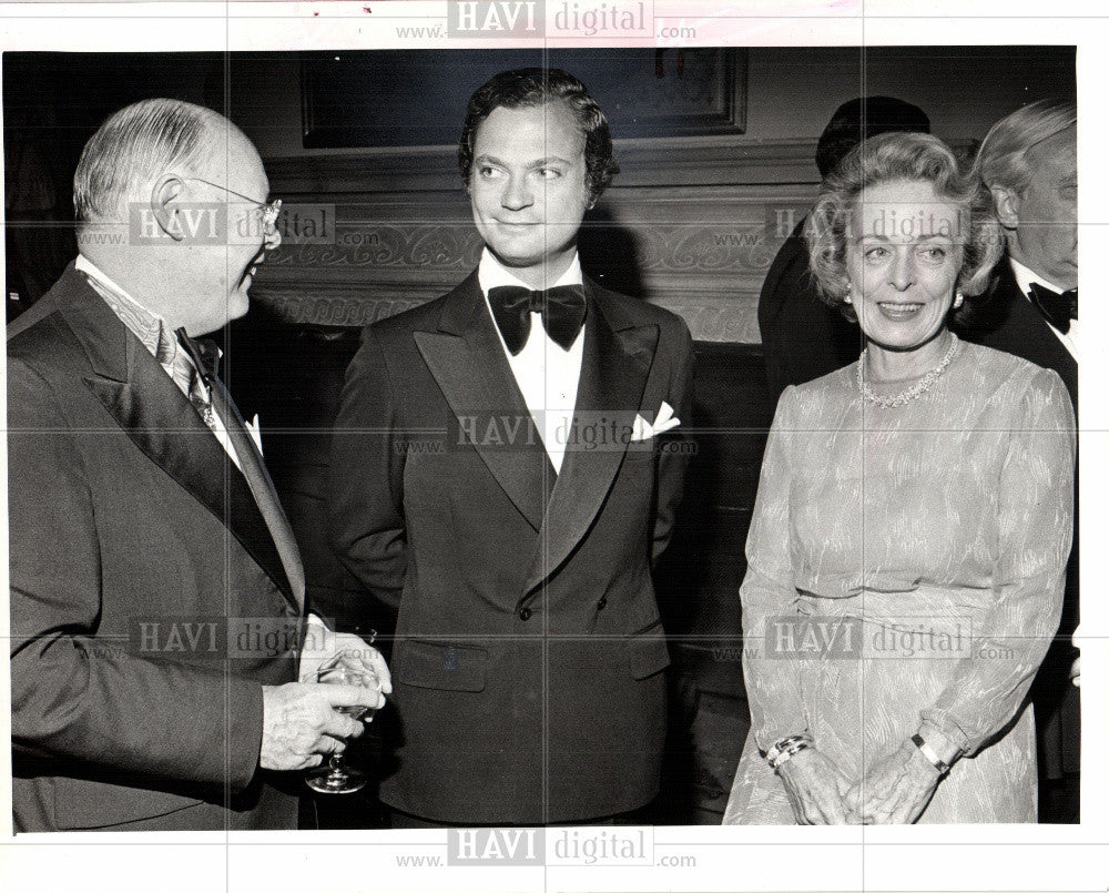 1976 Press Photo oscar lindin, detroit, king, sweeden - Historic Images