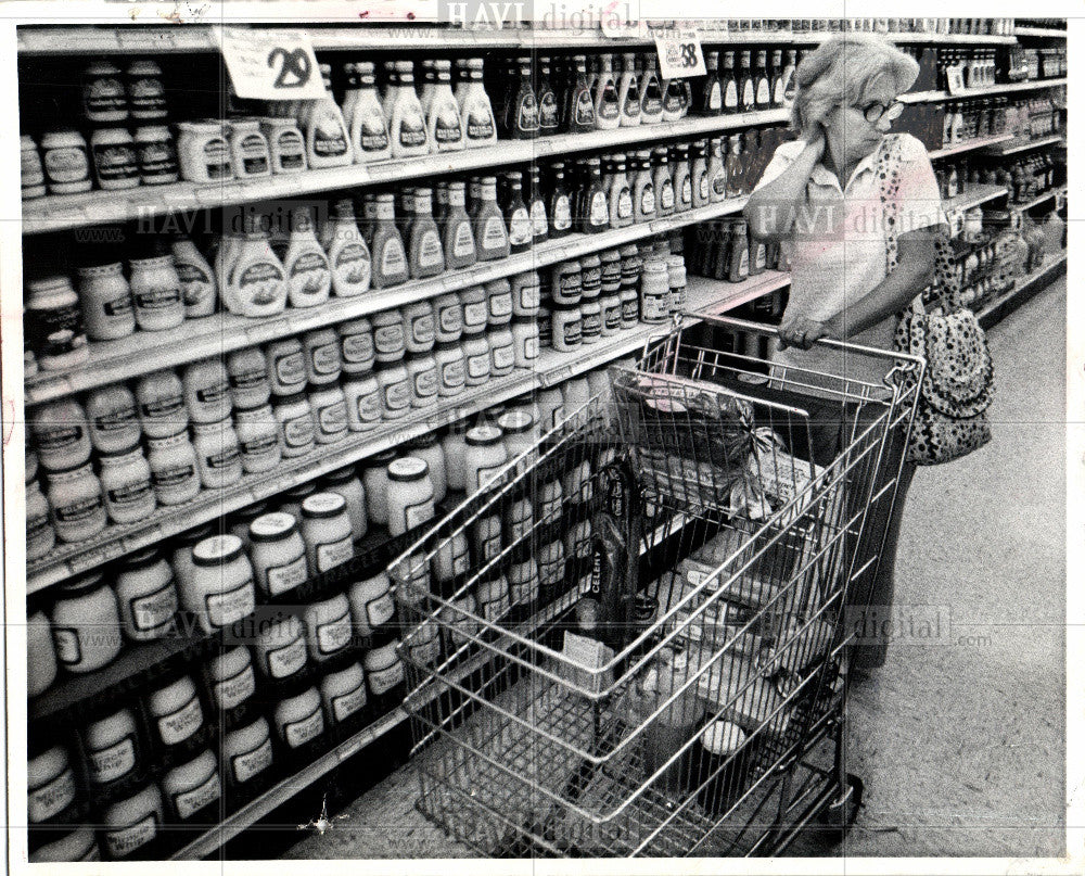 1973 Press Photo Super market - Historic Images