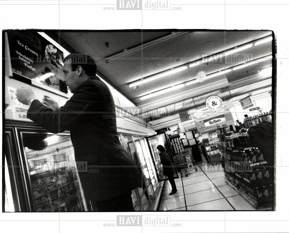 1992 Press Photo Supermarket Ashby&#39;s Ice Cream - Historic Images