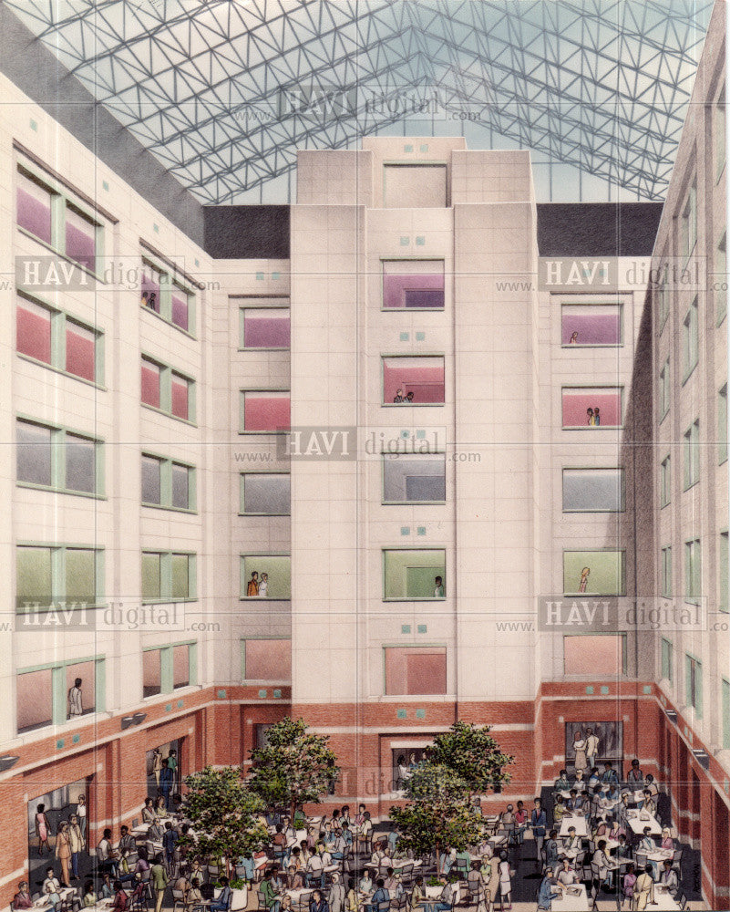 Press Photo Stroh Riverplace artwork - Historic Images