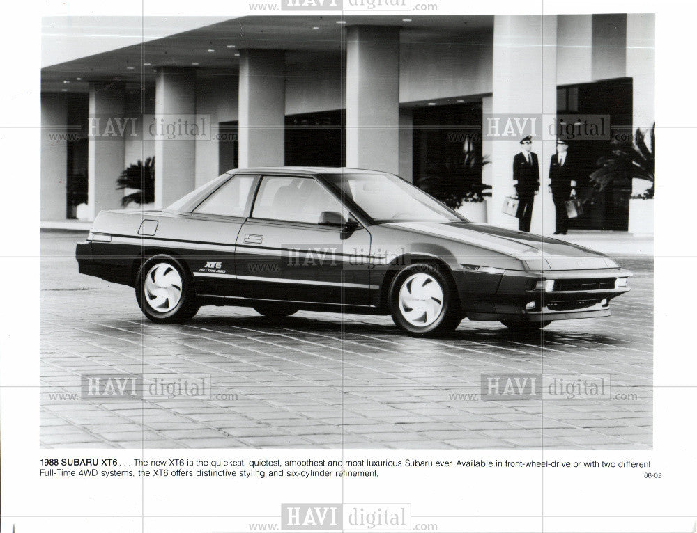 1987 Press Photo 1988, Subaru, XT6, car, sports,1980s - Historic Images