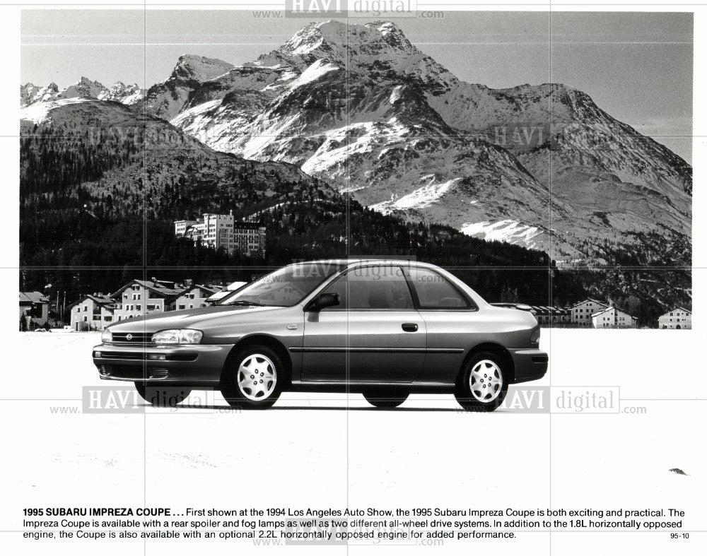 Press Photo 1995 Subaru Impreza Coupe - Historic Images