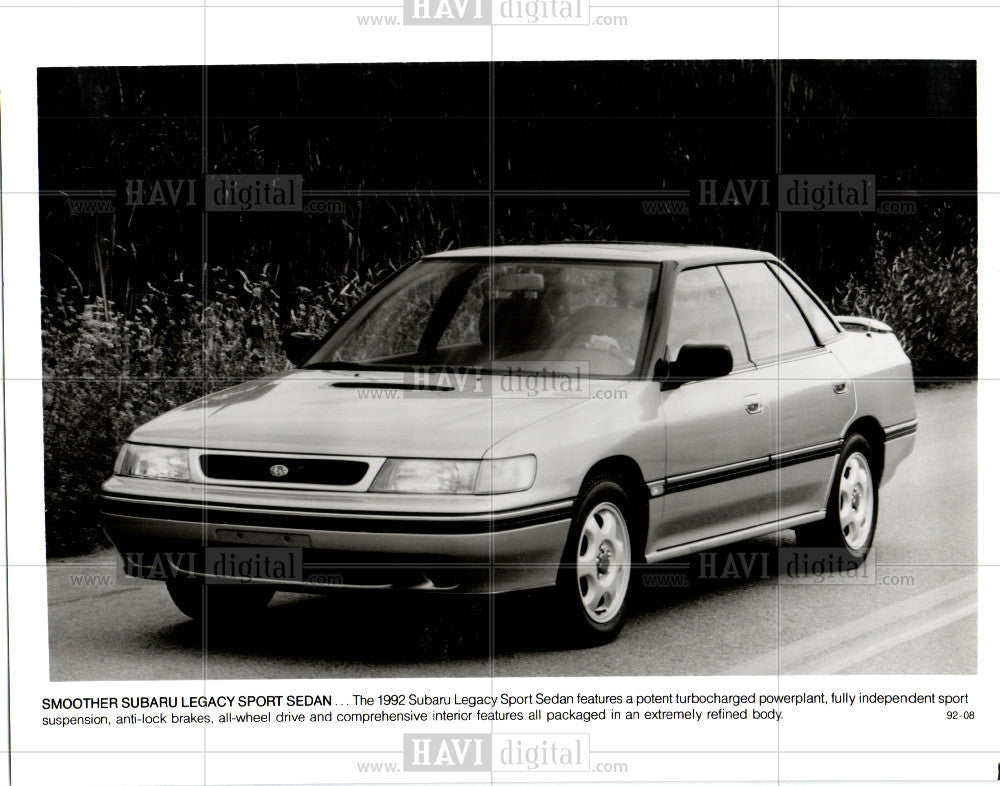 1992 Press Photo 1992 Subaru Legacy Sport Sedan brakes - Historic Images