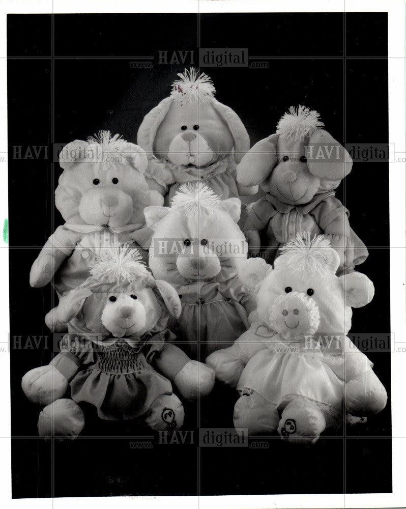 1986 Press Photo stuffed animals - Historic Images