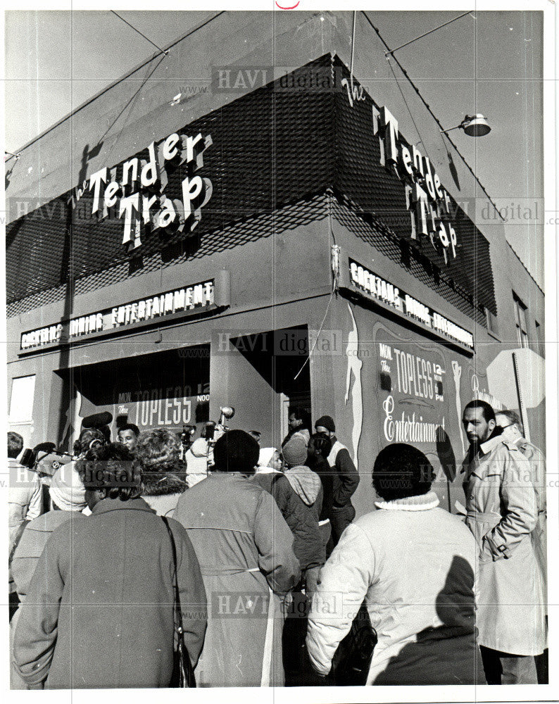 1985 Press Photo Tender Trap topless club - Historic Images