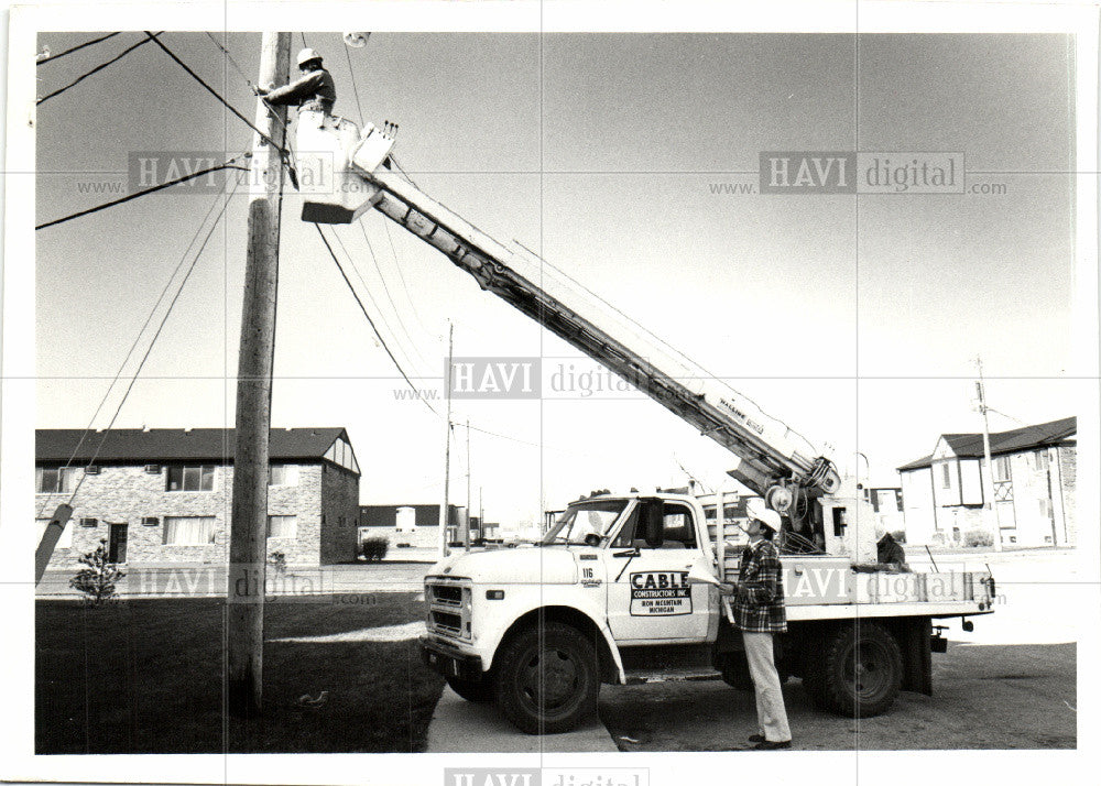 1980 Press Photo Cable TV - Historic Images