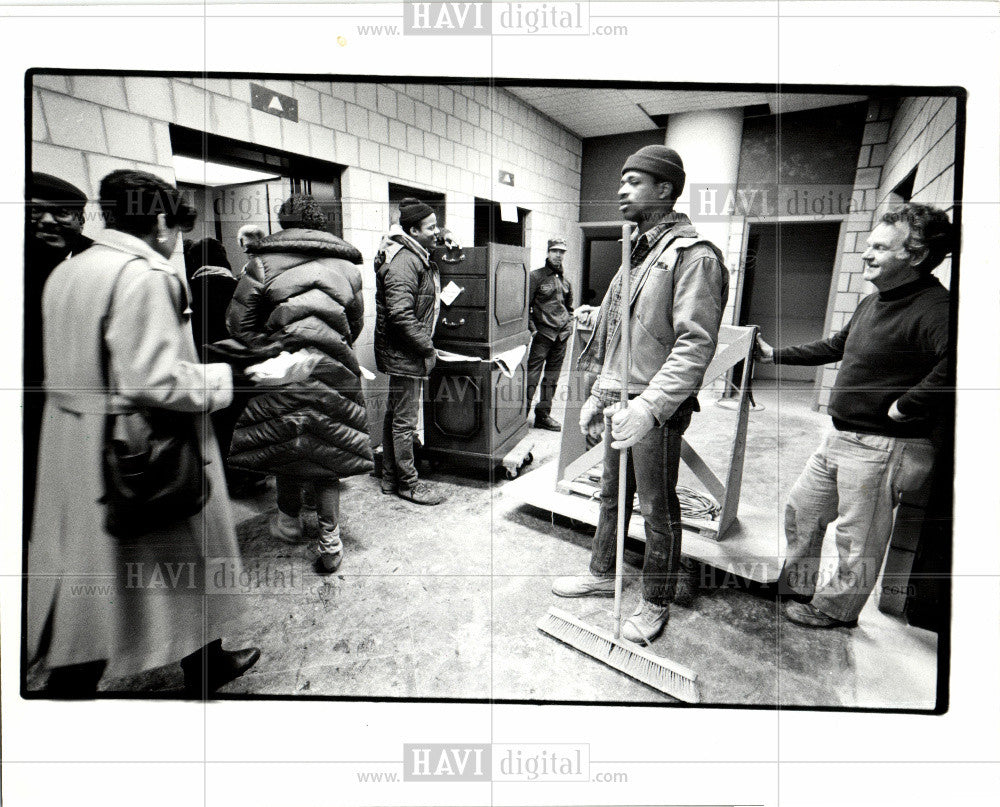 1986 Press Photo Elevator 36th District Court - Historic Images