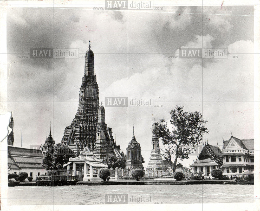 1956 Press Photo Thailand Wat Arun Asia - Historic Images