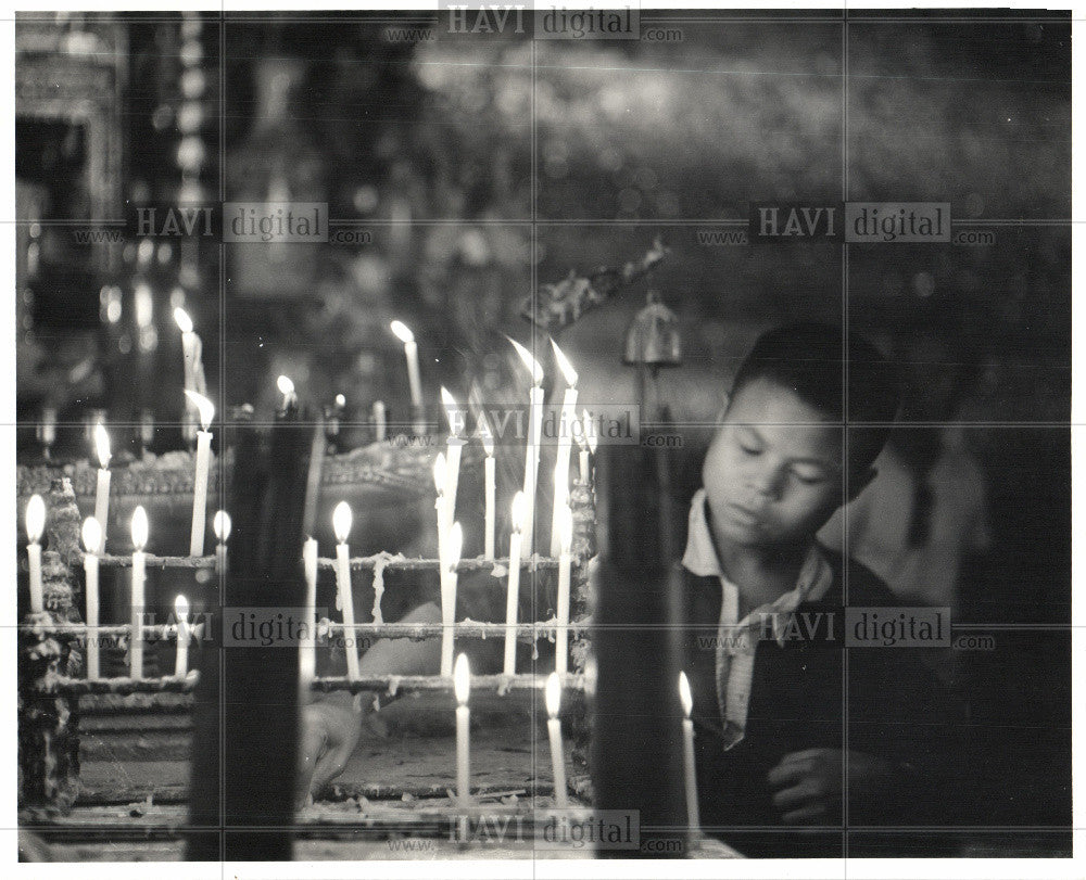 Press Photo Buddhist temple, Bangkok - Historic Images