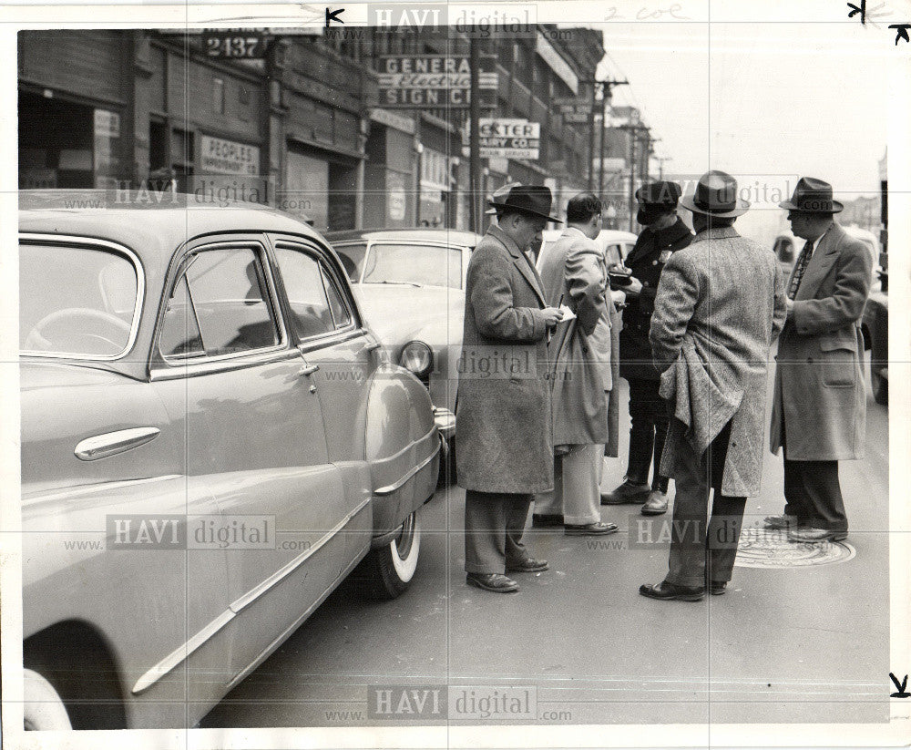 1951 Press Photo Traffic violation 80 cars ticketed - Historic Images