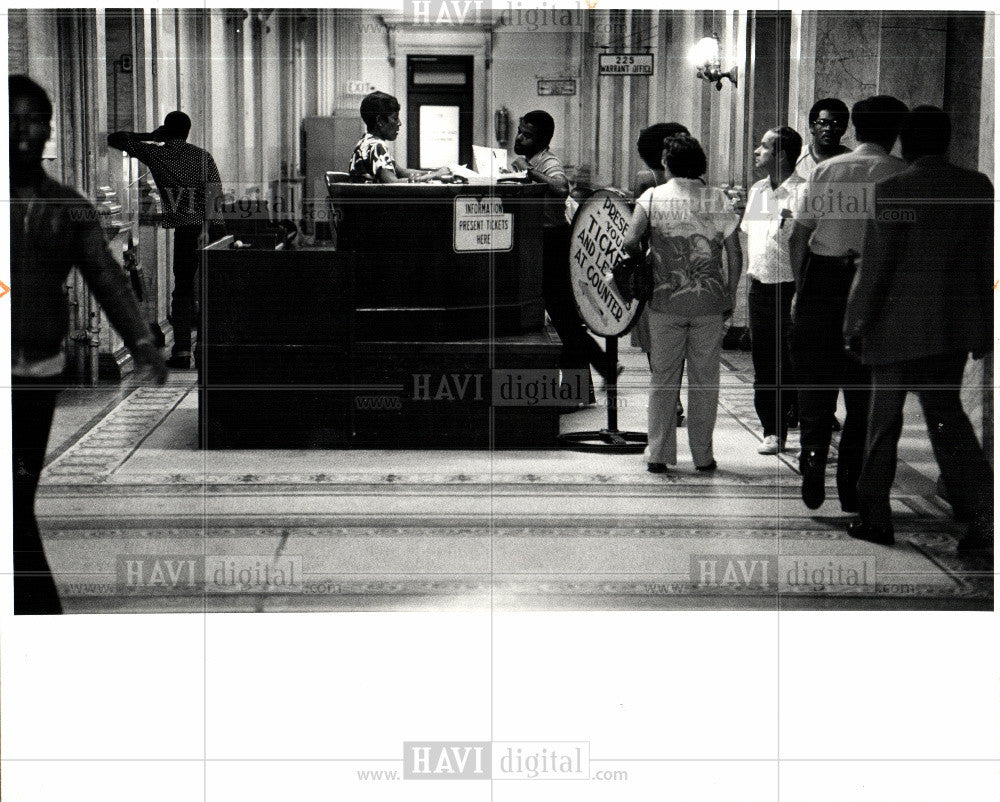 1981 Press Photo Detroit Traffic Court - Historic Images