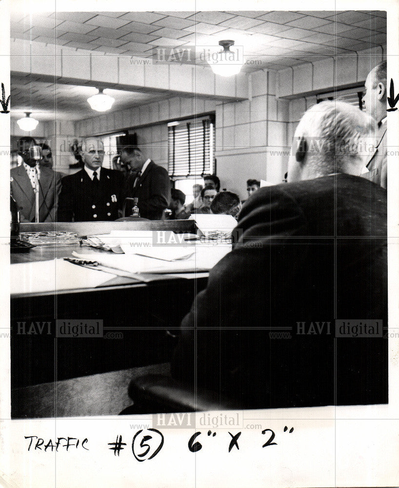 1950 Press Photo Traffic court - Historic Images