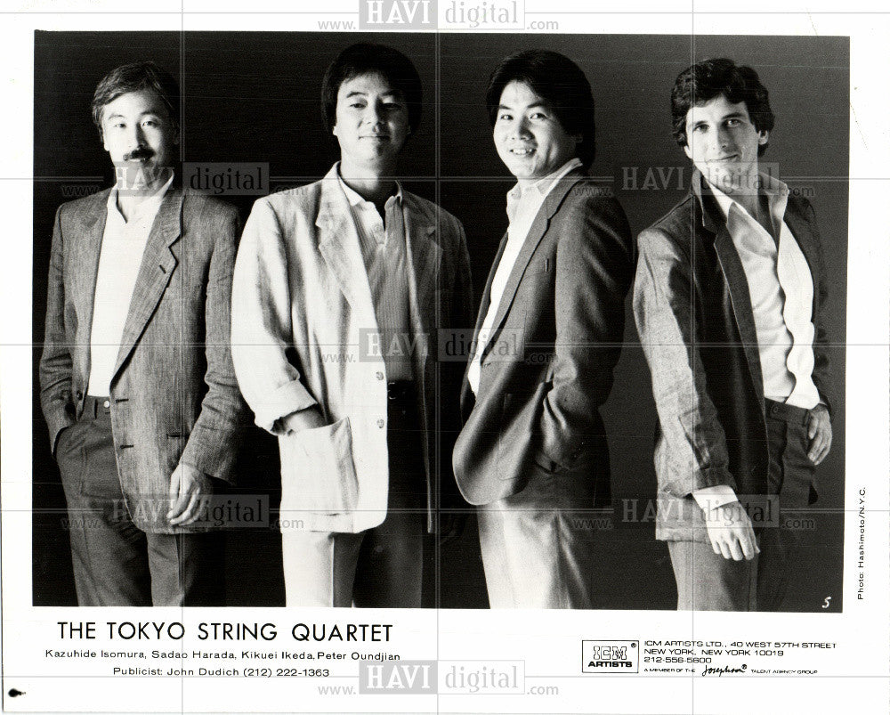 1988 Press Photo THE TOKYO STRING QUARTET - Historic Images