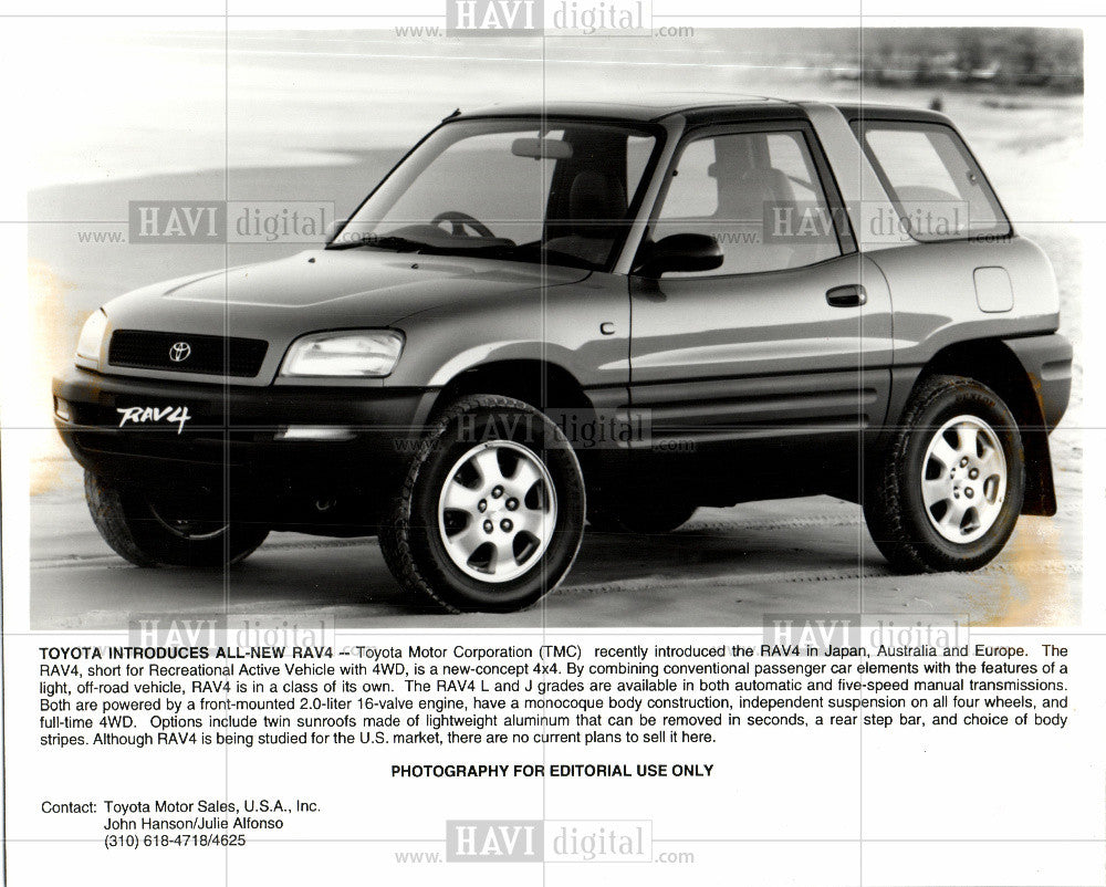 1994 Press Photo Toyota Rav4 - Historic Images