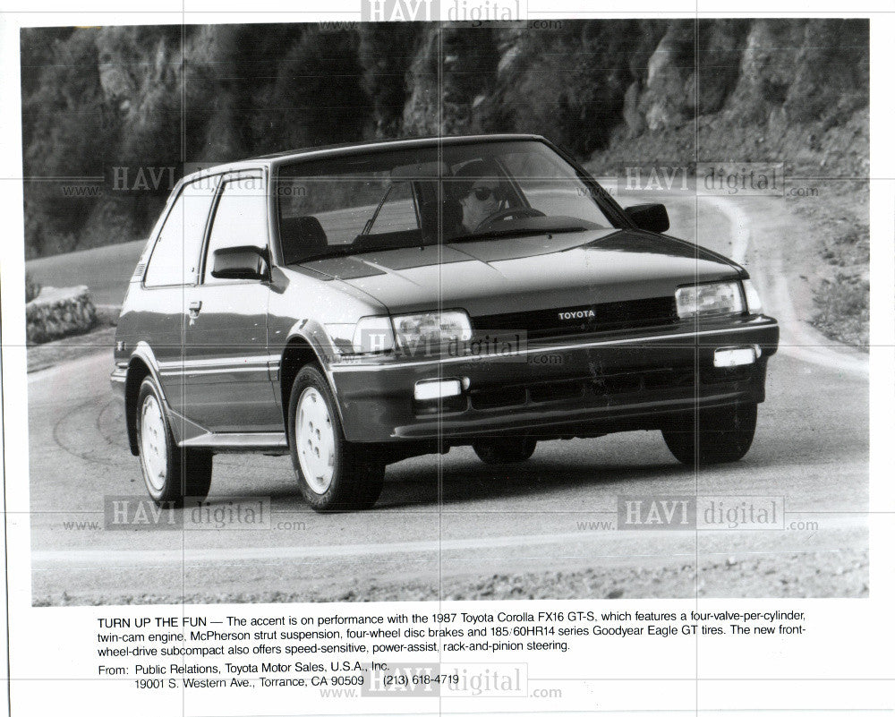 1986 Press Photo Toyota Corolla - Historic Images