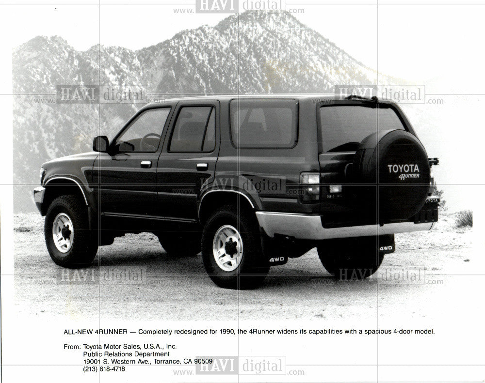 1989 Press Photo 4Runner, 1990, toyota, SUV, car - Historic Images