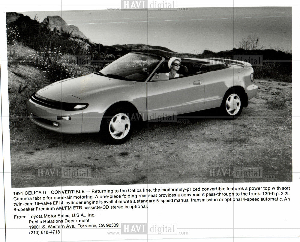 1991 Press Photo Celica 1991 Convertible - Historic Images