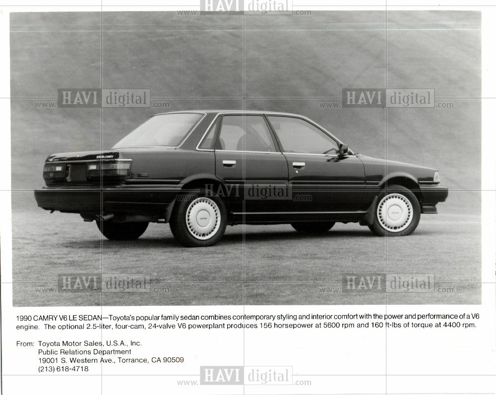 1990 Press Photo Toyota Camry 1990 V6 - Historic Images