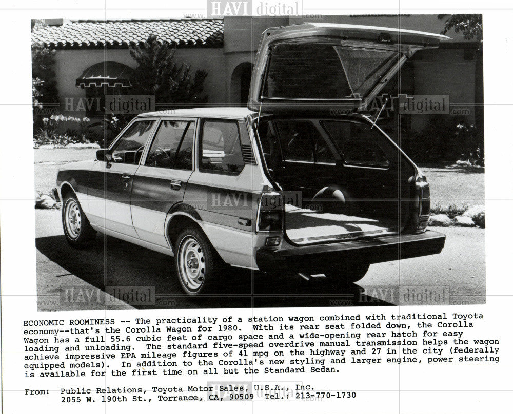1981 Press Photo Toyota Corolla Wagon 1980 - Historic Images