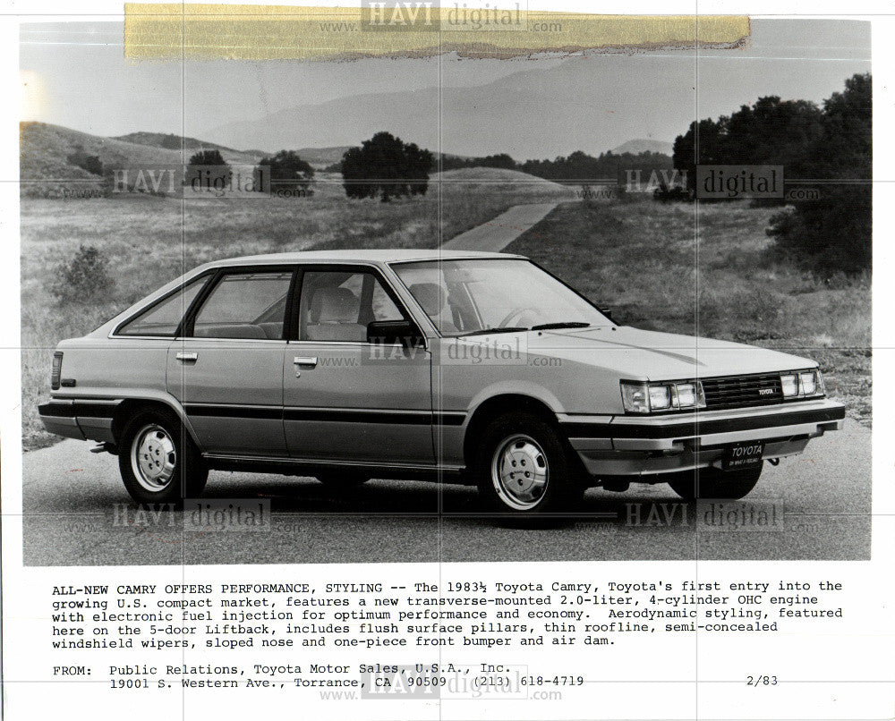 1983 Press Photo 1983 Toyota Camry US - Historic Images