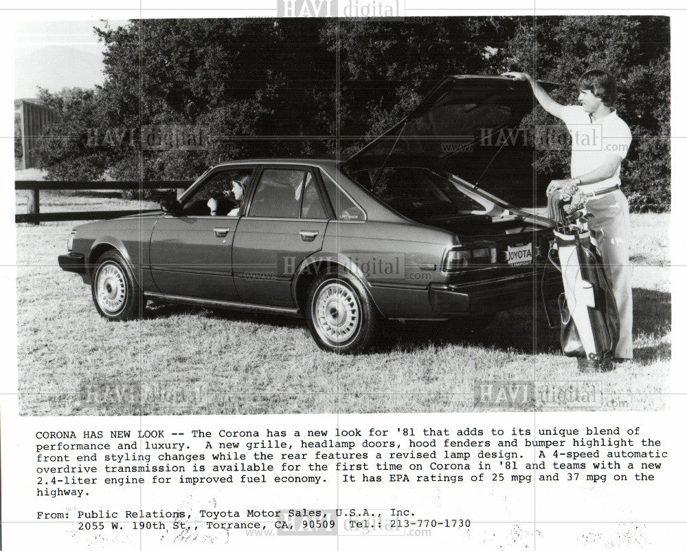 1981 Press Photo Corona, 1981, car, luxury, performance - Historic Images