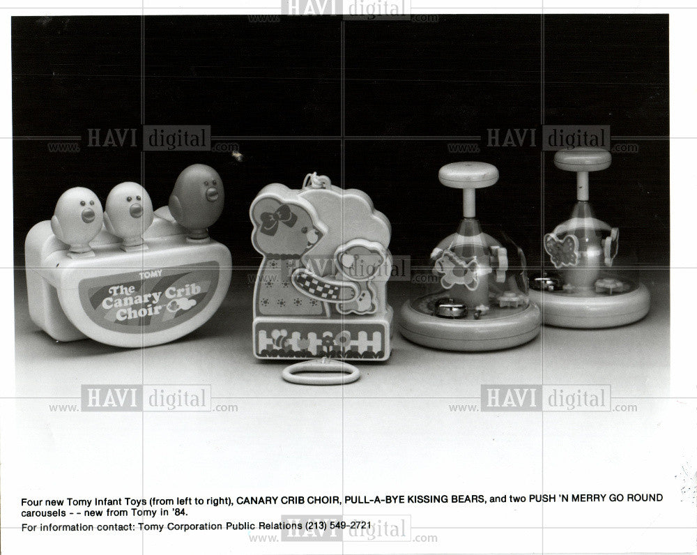 1984 Press Photo Toys Tomy Infant Toys - Historic Images