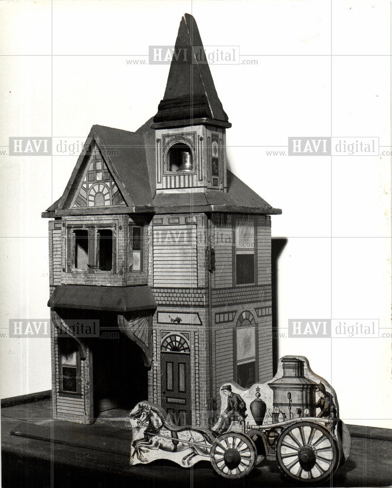 1979 Press Photo 1885 firehouse Toys of Yesteryea - Historic Images