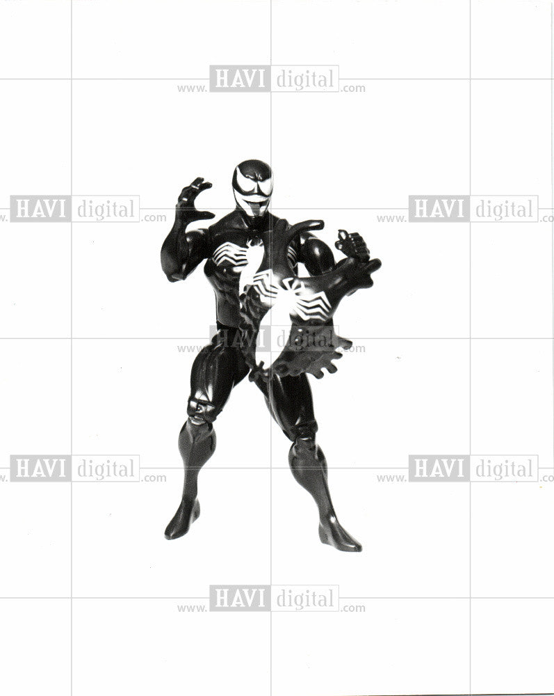 1993 Press Photo Venom Spiderman Enemy Action Figure - Historic Images