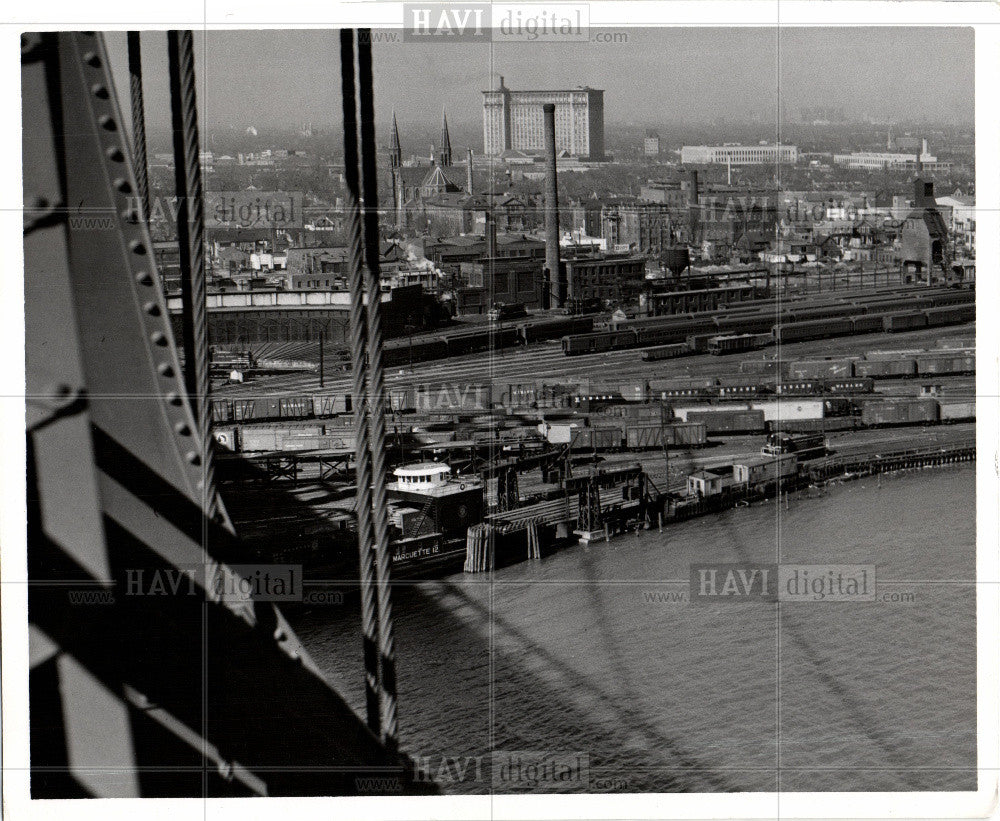 1959 Press Photo Train Yard - Historic Images