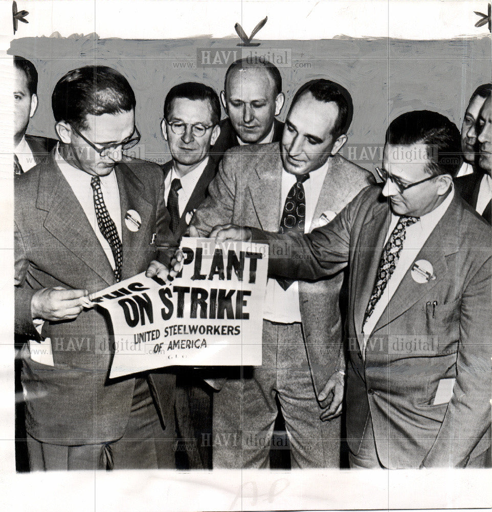 1952 Press Photo Steel Industrial dispute - Historic Images