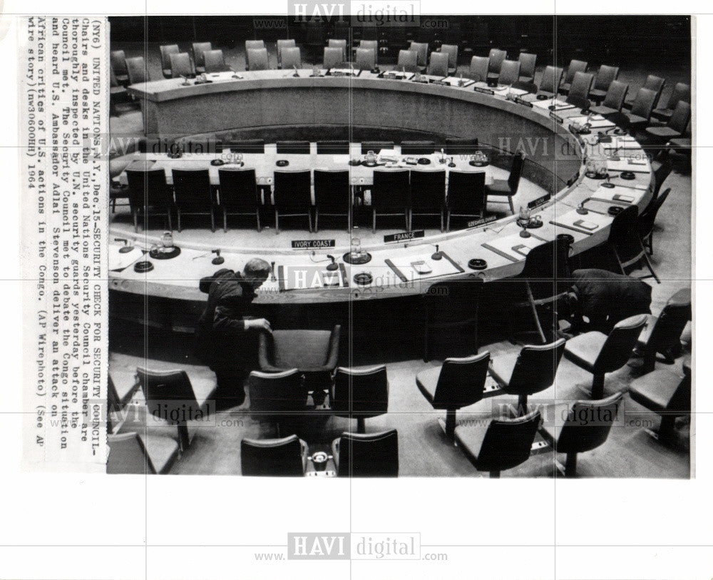 1964 Press Photo United Nations Security Council 1964 - Historic Images