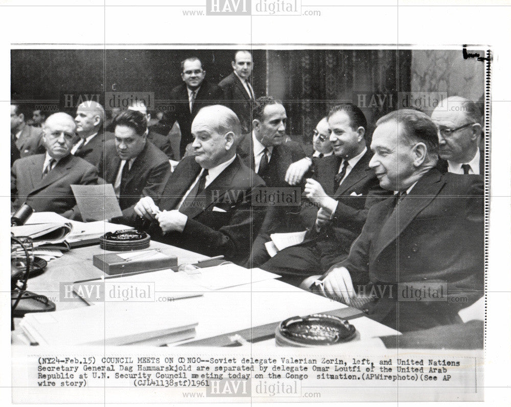 1961 Press Photo Congo United Nations Dag Hammarskjold - Historic Images