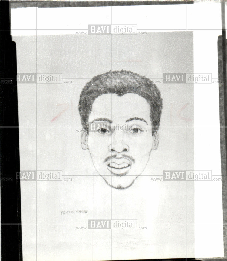 1989 Press Photo POLICE SKETCH OF VICTIM - Historic Images