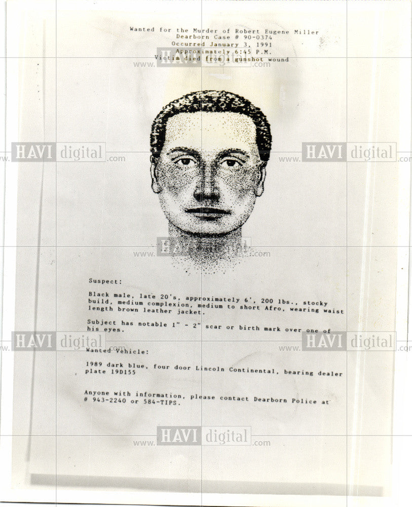 1996 Press Photo SKETCH OF A SUSPECT - Historic Images